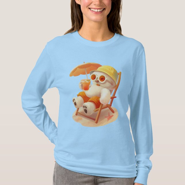 Camiseta Canto sonriente - Modo playa activado (Anverso)