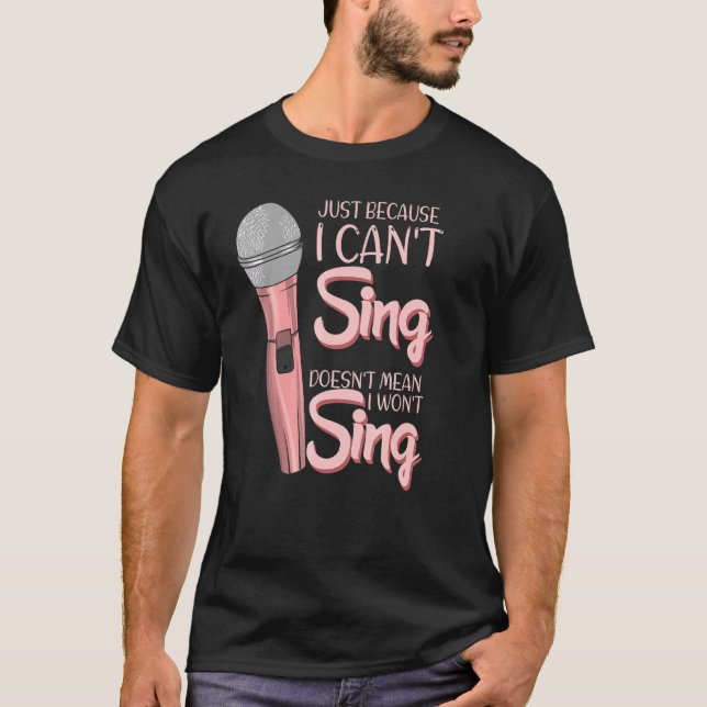 Camiseta Canto un micrófono cantando Karaoke Night Karao (Anverso)