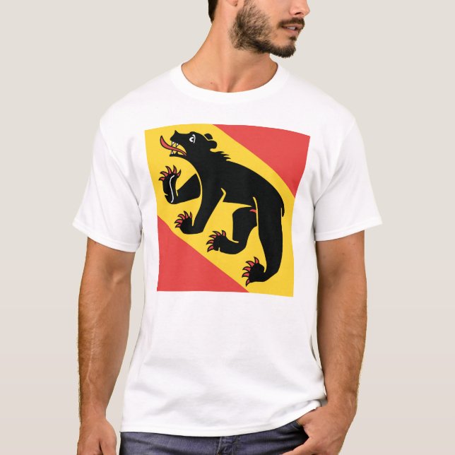 Camiseta Canton of Bern flag Switzerland symbol (Anverso)