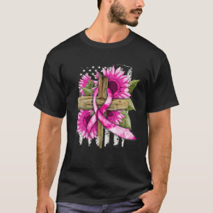 Camiseta Canza de la mecha del girasol de la cinta rosa de