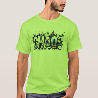 Camiseta Caos - Audaz Tee gráfico verde brillante