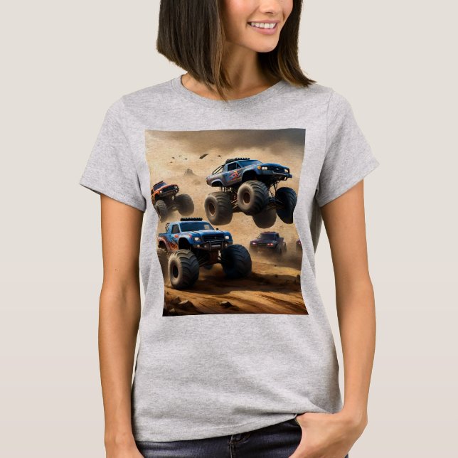 Camiseta Caos de Camiones Monstruo,  (Anverso)