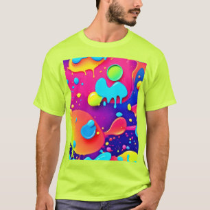 Camiseta Caos de color fluido: arte digital dinámico