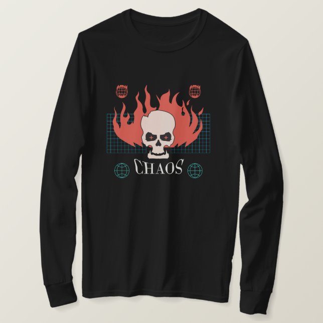 Camiseta Caos de cráneo (Anverso del diseño)