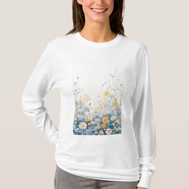 Camiseta Caos de la pradera de conejos (Anverso)