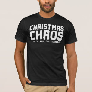 Camiseta Caos de Navidad con la divertida [Inserte su nombr