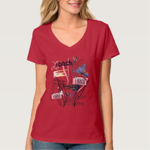 Camiseta Caos Floral de Jardín Abstracto Vintage Bloom Salv