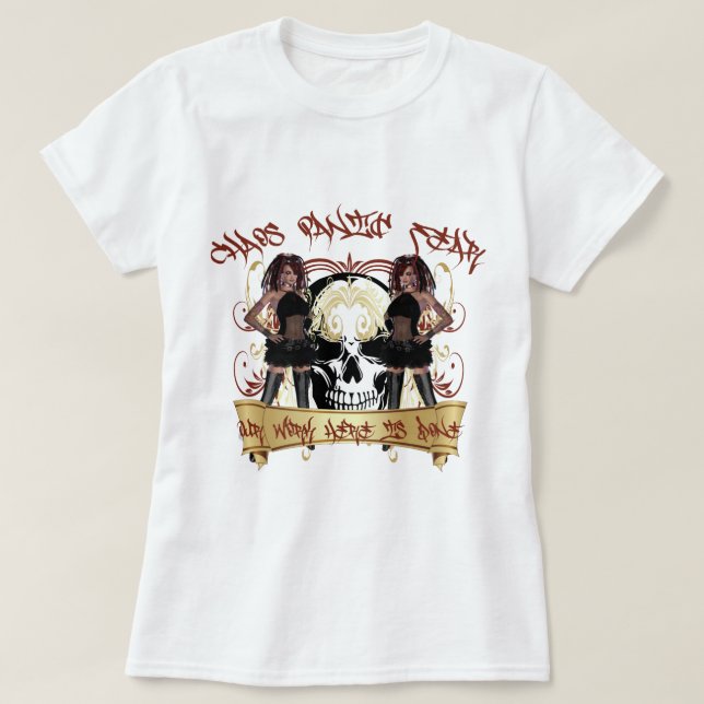 Camiseta Caos Pánico Miedo De Que Mi Trabajo Haya Terminado (Diseño del anverso)