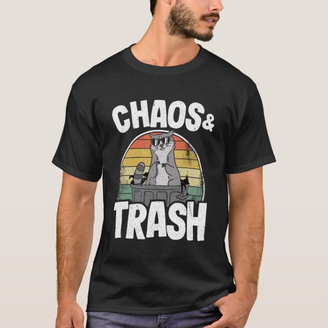 Camiseta Caos y basura Panda Gracioso Raccoon Pullover (Anverso)