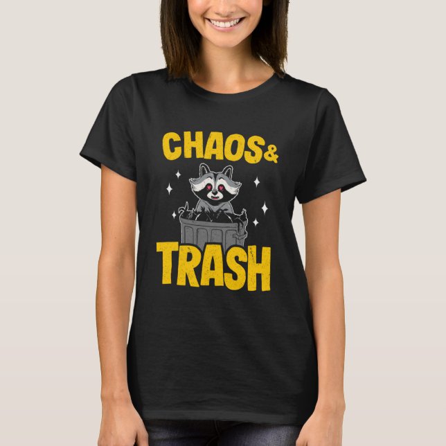 Camiseta Caos y basura Panda Gracioso Raccoon Pullover (Anverso)