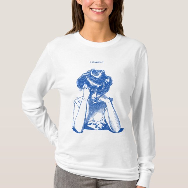 Camiseta Caótico - Estilo de esbozo retro (Anverso)