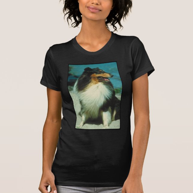 Camiseta Capa áspera Tri Coloreada del collie (Anverso)