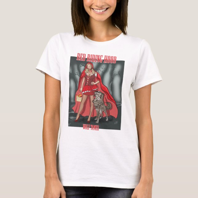 Camiseta Capa con capucha roja - lobo más doméstico (Anverso)