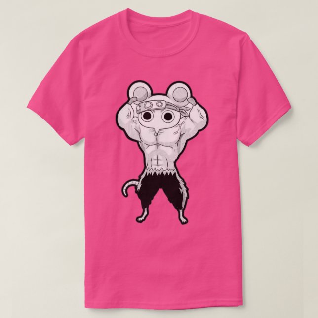 Camiseta Capa de Demonio del ratón muscular (Diseño del anverso)