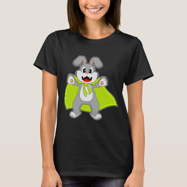 Camiseta Capa de Halloween de conejo (Anverso)