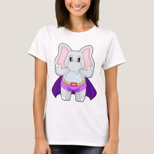 Camiseta Capa de superhéroe de elefante