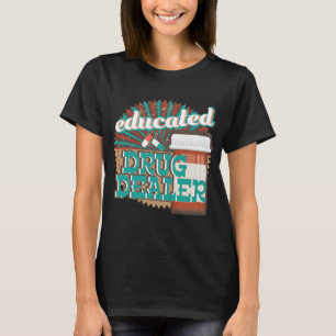 Camiseta Capa divertida del blanco del estudiante de PharmD
