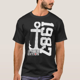 Camiseta Capacidad de 35 años 1987 Marinero Cumpleaños 35