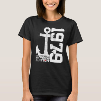 Camiseta Capacidad de 43 años Marinero de 1979 Cumpleaños 4