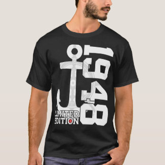Camiseta Capacidad de 74 años 1948 Marinero Cumpleaños 74