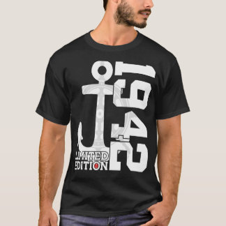 Camiseta Capacidad de 80 años 1942 Marinero cumpleaños 80