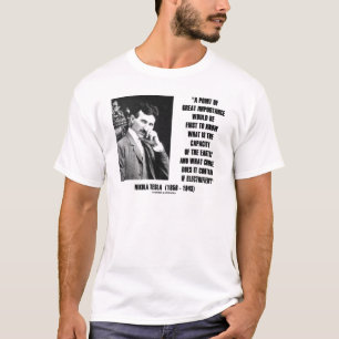 Camiseta Capacidad de Nikola Tesla de carga de la Tierra el