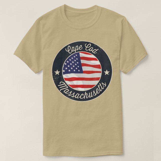 Camiseta Cape Cod - Patriotic Massachusetts Souvenir T-Shir (Diseño del anverso)
