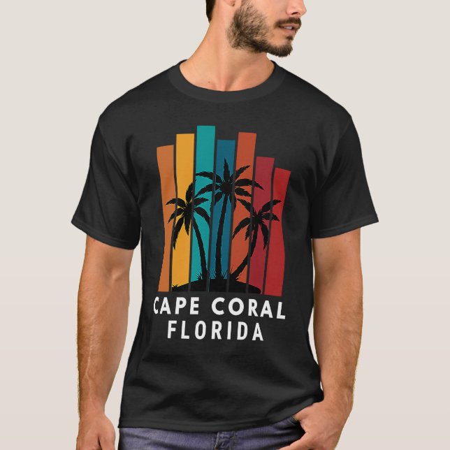 Camiseta Cape Coral Florida Family Vacation Beach Tropical (Anverso)