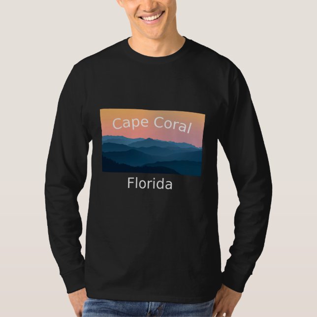 Camiseta Cape Coral Florida Mountain sunset hometown (Anverso)