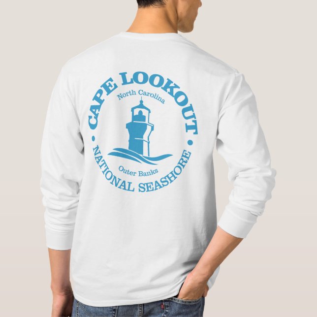 Camiseta Cape Lookout (faro) (Reverso)