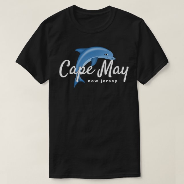 Camiseta Cape May NJ , Cape May Dolphin Beach  (Diseño del anverso)