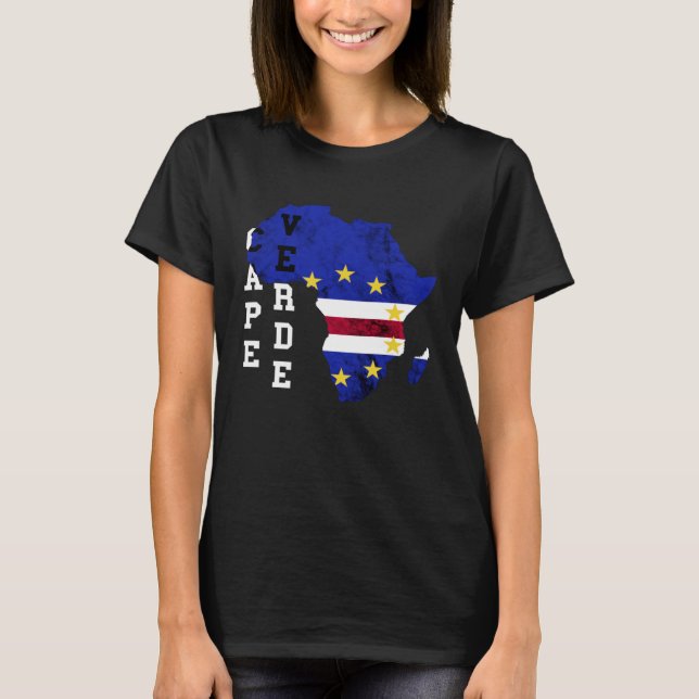 Camiseta Cape Verde Map Cape Verdian Roots Archipelago Isla (Anverso)
