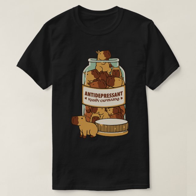 Camiseta Capibara antidepresivo por Tobe Fonseca (Diseño del anverso)