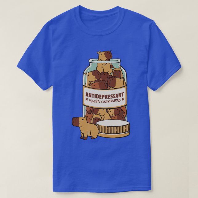 Camiseta Capibara antidepresivo por Tobe Fonseca (Diseño del anverso)