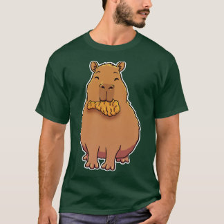 Camiseta Capibara comiendo pollo frito