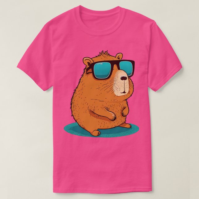 Camiseta Capibara con gafas de sol 6 (Diseño del anverso)