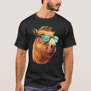 Camiseta Capibara Con Glasses Beach Summer Animal