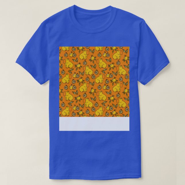 Camiseta Capibara con Naranjas abandonados por Tobe Fonseca (Diseño del anverso)