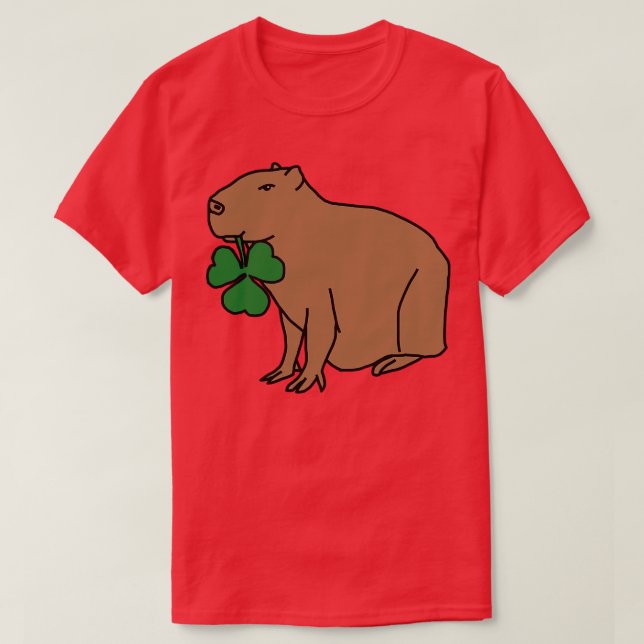 Camiseta Capibara con Shamrock (Diseño del anverso)
