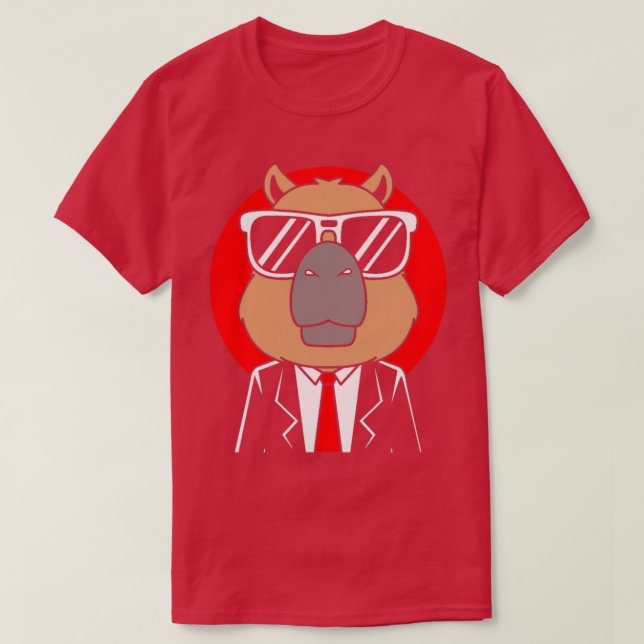 Camiseta Capibara Con Tuxedo Funny Capybara (Diseño del anverso)