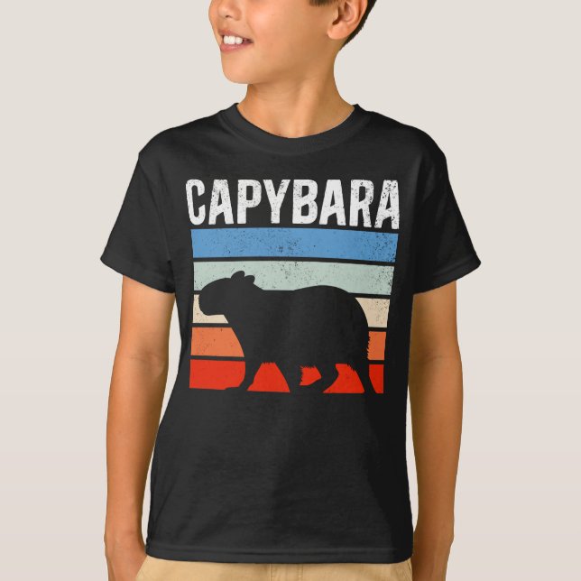 Camiseta Capibara Cute Animal Retro Vintage (Anverso)