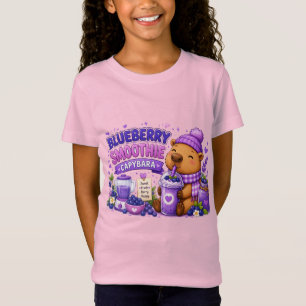 Camiseta Capibara de Batido de Arándanos   Capibara Kawaii 