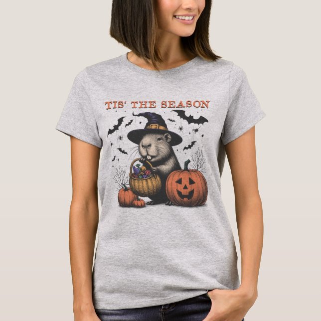 Camiseta Capibara De Halloween Esta Temporada (Anverso)