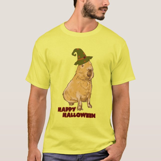 Camiseta Capibara Divertida - Roedor de Halloween (Anverso)