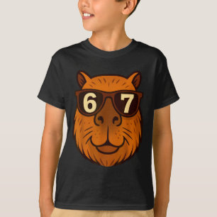 Camiseta Capibara Divertida Solteros 67 Seis Siete Meme 