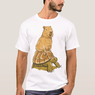 Camiseta Capibara Divertido Animal Tortuga Lindo Capibara
