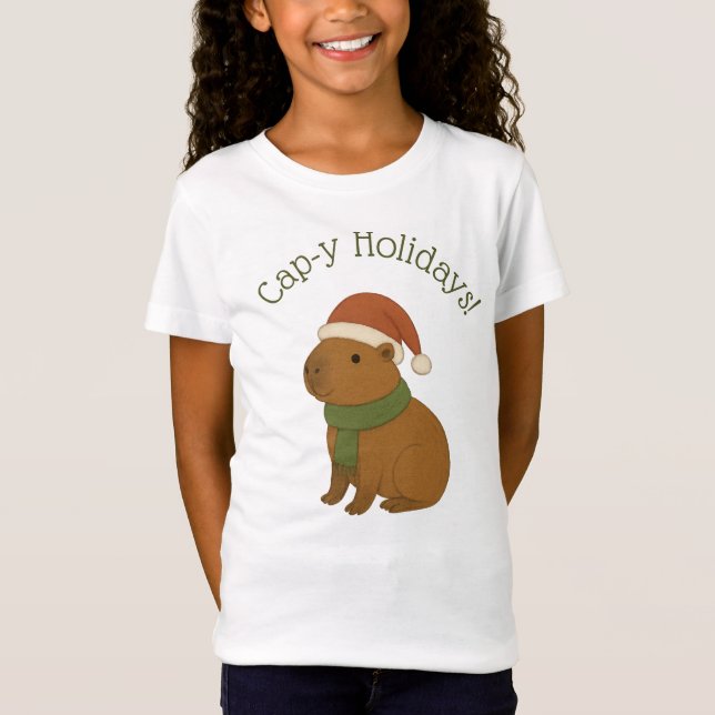 Camiseta Capibara en Navidades (Anverso)