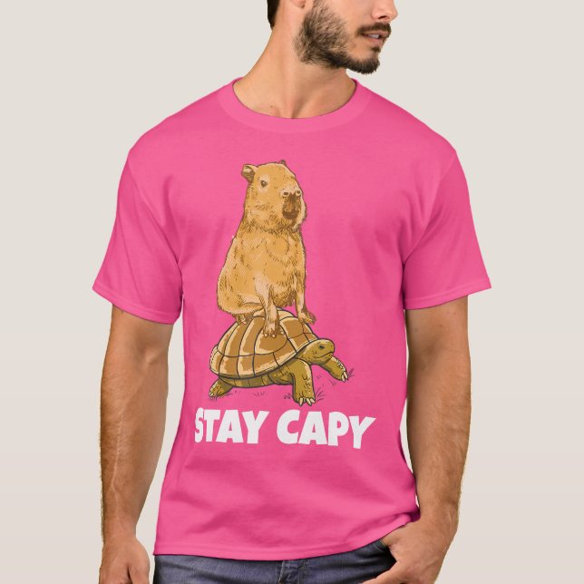 Camiseta Capibara En Tortuga Permanece Capaz (Anverso)