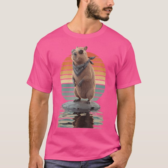 Camiseta Capibara Gafas de sol divertidas Capybara Capybara (Anverso)
