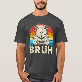 Camiseta Capibara Gamer Bruh ees para niños niñas hombres m